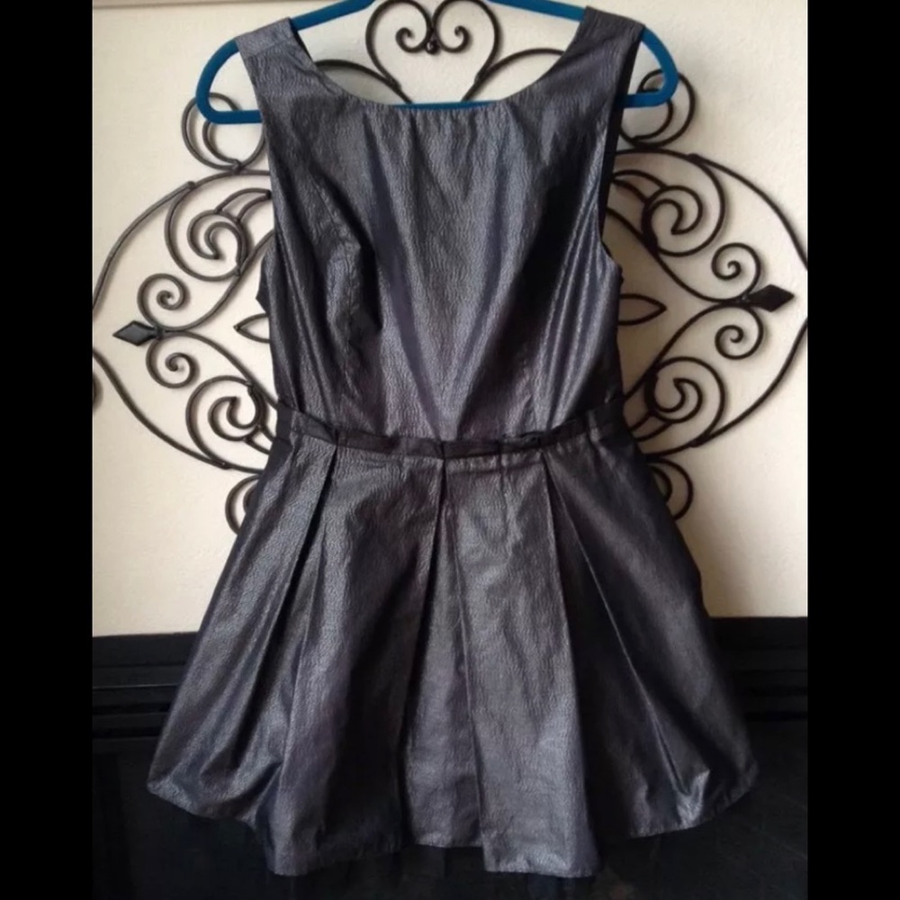 plastic island By Mcginn Gunmetal Tulle 8 dress